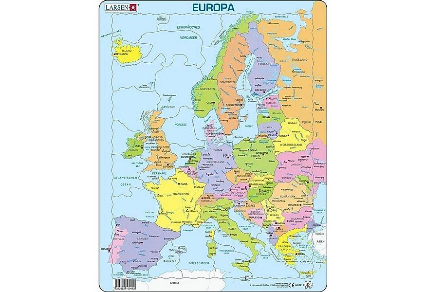Media Verlag Puzzle Europa (politisch) (Kinderpuzzle), 49 Puzzleteile günstig online kaufen