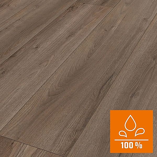 Classen Grande XXL Laminat 8 mm Wasserfest Eiche Chillon Braun günstig online kaufen