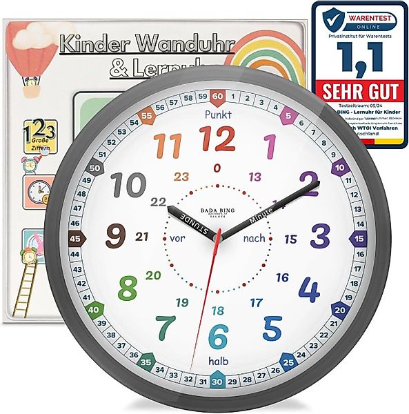 Bada Bing Wanduhr Lernuhr für Kinder günstig online kaufen