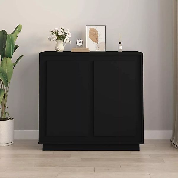 vidaXL Sideboard Sideboard Schwarz 80x34x75 cm günstig online kaufen