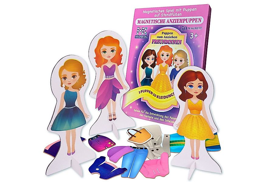 MAGNIKON Anziehpuppe Magnetische Anziehpuppe mit Standfuß (Set, 50-tlg., Ma günstig online kaufen