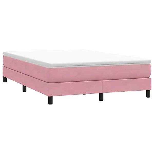 vidaXL Boxspringbett ohne Matratze Rosa 160x220 cm Samt 3315884 günstig online kaufen
