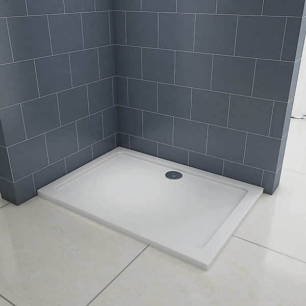 Duschparadies Eckduschwanne 90mm Abfluss Rechteck Duschtasse günstig online kaufen