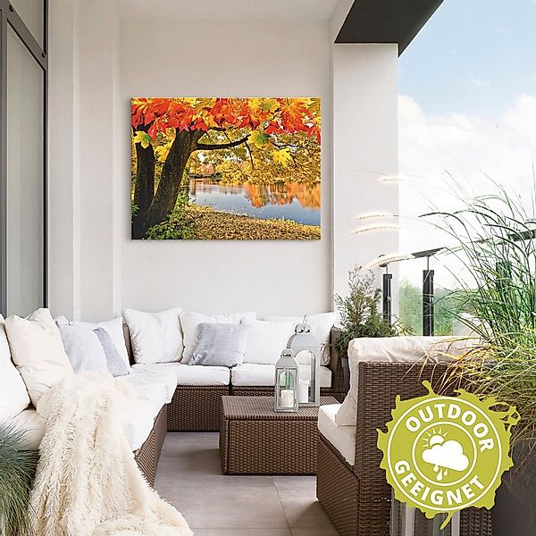 Artland Wandbild »Herbsttag an einem ruhigen See«, Gewässer, (1 St.), als A günstig online kaufen
