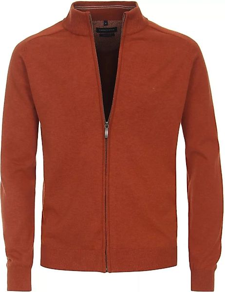 Casa Moda Strickjacke Zip Petrol Orange - Größe XL günstig online kaufen
