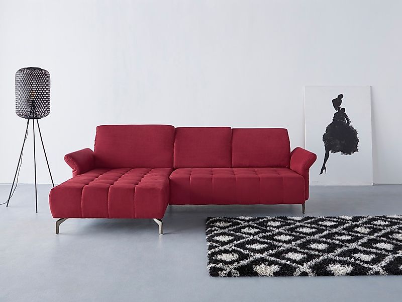 INOSIGN Ecksofa "Fresh L-Form" Federkern, wahlweise Kopfteilverstellung und günstig online kaufen