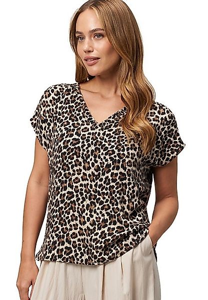 Zero Klassische Bluse zero Bluse mit Leo-Muster günstig online kaufen