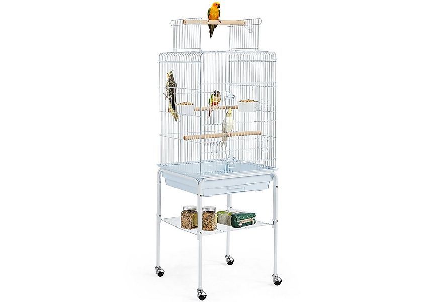 Yaheetech Vogelkäfig, Zusätzlicher Stauraum für Zubehör günstig online kaufen