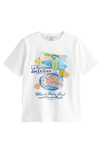 Next T-Shirt Schweres Kurzarm-T-Shirt, Kurzgröße (1-tlg) günstig online kaufen