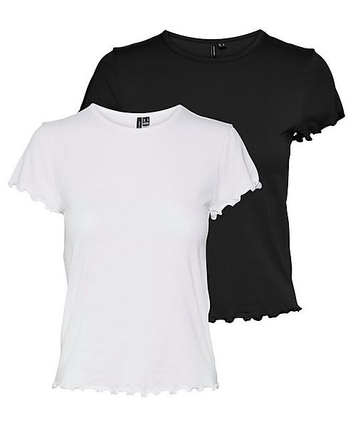 Vero Moda Kurzarmshirt VMBARBARA SS SHORT TOP JRS NOOS 2-PACK (Packung, 2-t günstig online kaufen