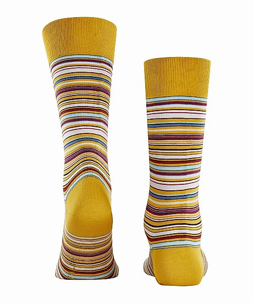 FALKE Microblock Herren Socken, 39-40, Gelb, Streifen, Baumwolle, 14041-122 günstig online kaufen