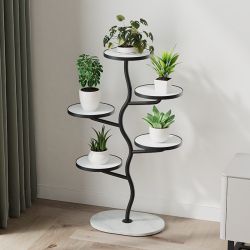GarveeMore Blumenständer Pflanzenständer Indoor, 5-stöckiger Eck-Pflanzenst günstig online kaufen
