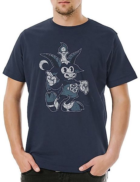 Urban Backwoods Print-Shirt Urban Backwoods Satanic Goat Herren T-Shirt Nav günstig online kaufen