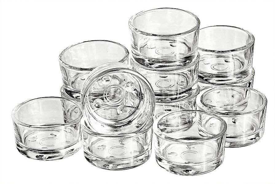 VBS XXL Teelichthalter Teelichtgläser klar, 12 Stück günstig online kaufen