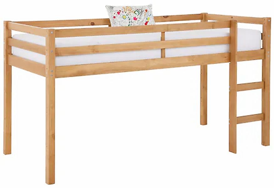 Lüttenhütt Hochbett "Alpi" aus schönem massivem Kiefernholz, Außenmaßenbrei günstig online kaufen