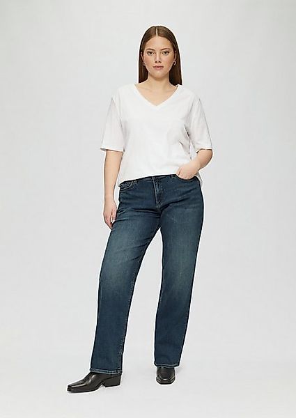 QS 5-Pocket-Jeans Jeans Catie / Slim Fit / Mid Rise / Straight Leg günstig online kaufen