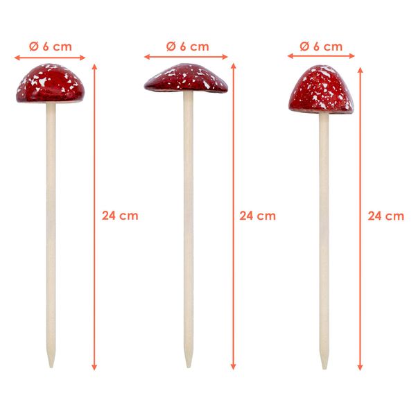 Spetebo Dekofigur Steingut Deko Pilz 3er günstig online kaufen