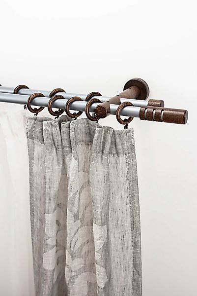 GARESA Gardinenstange »PEMPIA«, 2 läufig-läufig, Wunschmaßlänge, Vorhanggar günstig online kaufen