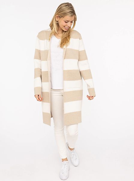 Zwillingsherz Strickjacke Schalkragen, Langarm, Taschen, knielang, Bockstre günstig online kaufen