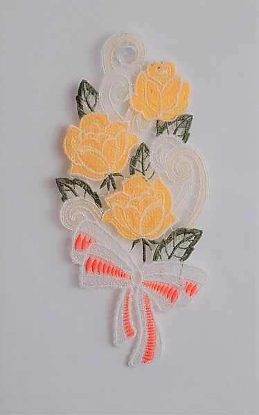 Stickereien Plauen Fensterbild »Rosen« günstig online kaufen