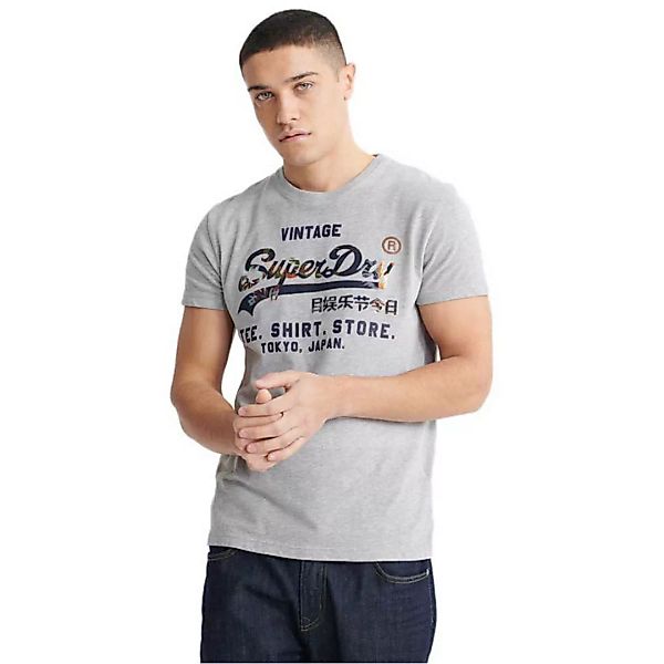 Superdry Vintage Logo Infill Store Kurzarm T-shirt S Grey Marl günstig online kaufen