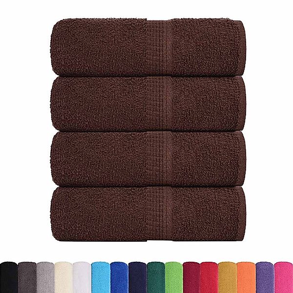 vidaXL Handtuch Seiftücher 4 Stk. Braun günstig online kaufen