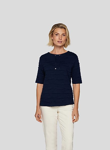 Rabe Rundhalsshirt im Crinkle-Look und mit günstig online kaufen