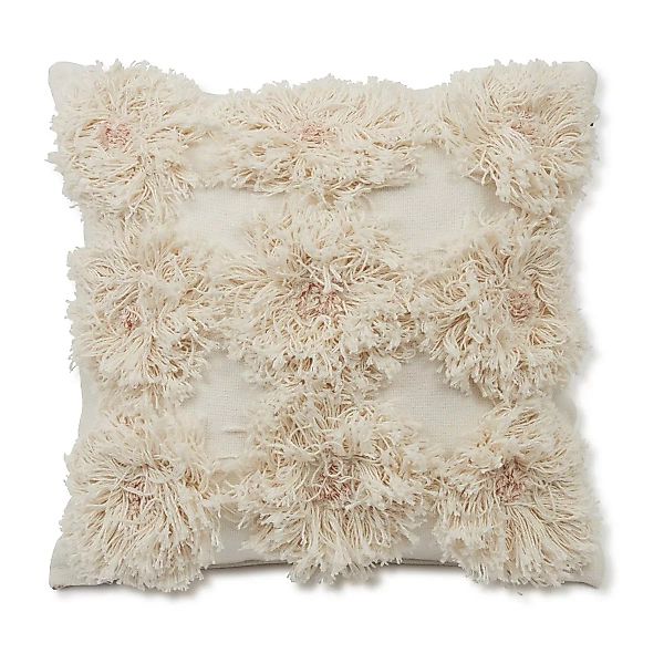 Rug Flower Recycled Cotton Kissenbezug 50 x 50cm White günstig online kaufen