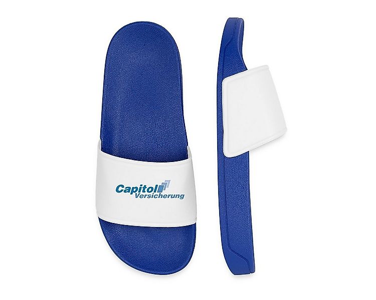 Spreadshirt Stromberg Logo Capitol Versicherung Badelatschen Herren Badesch günstig online kaufen