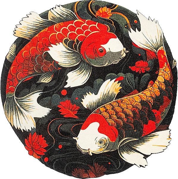 wash+dry by Kleen-Tex Teppich "Koi Couple" rechteckig 9 mm Höhe günstig online kaufen