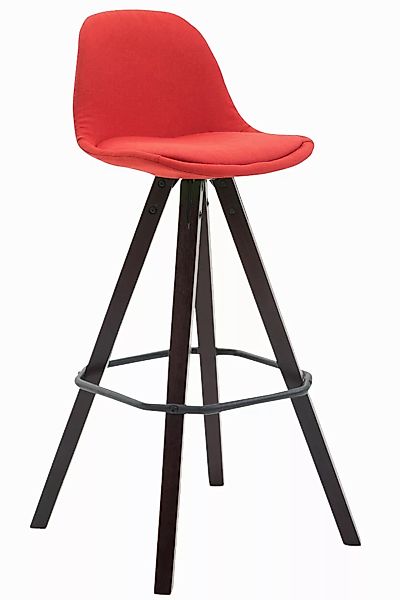 Barhocker Franklin Stoff Square Cappuccino (eiche) Rot günstig online kaufen