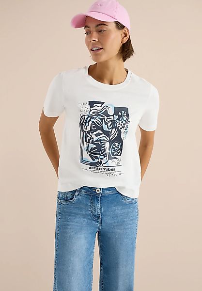 Cecil Rundhalsshirt aus reiner Baumwolle günstig online kaufen