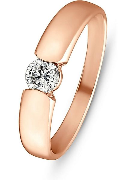 CHRIST Diamantring CHRIST Damen-Damenring 585er Rotgold 1 Diamant günstig online kaufen