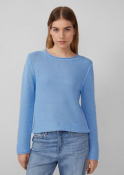 s.Oliver Longpullover Strickpullover Leichter Strickpullover in Ripp-Optik günstig online kaufen