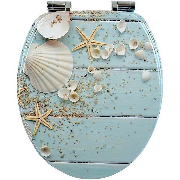 Sanfino WC-Sitz "Caribbean Blue“ Premium Toilettendeckel mit Absenkautomati günstig online kaufen