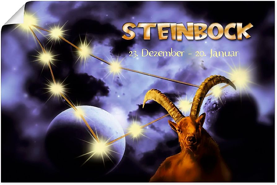 Artland Wandbild "Sternzeichen - Steinbock", Bilder von Sternzeichen, (1 St günstig online kaufen