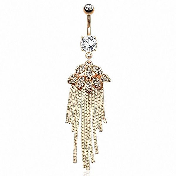 Taffstyle Bauchnabelpiercing Piercing Banane Anhänger Rosegold günstig online kaufen