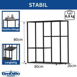 DanDiBo Konsolentisch Schmal Metall Modern 80x80x26 günstig online kaufen