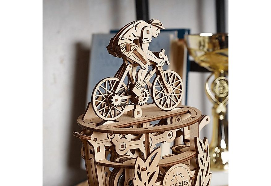 UGEARS Modellbausatz Ugears Automaton Fahrradfahrer Mechanisches Holzpuzzle günstig online kaufen