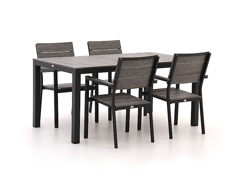Bellagio Fidenza 160 cm Gartenmöbel-Set 5-Teilig Stapelbar günstig online kaufen