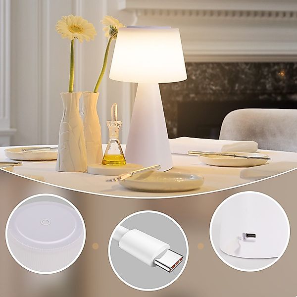 ZMH LED Tischleuchte Kabellos 3600mhA Dimmbar günstig online kaufen