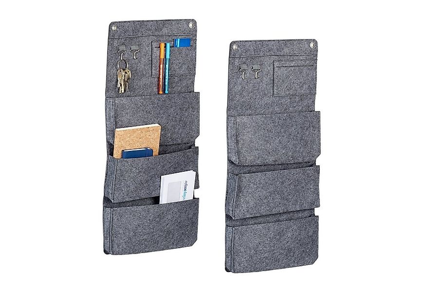 relaxdays Hängeaufbewahrung Hängeorganizer 2er Set 3 Fächer günstig online kaufen