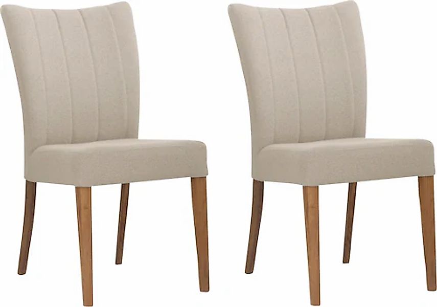 Home affaire 4-Fußstuhl »Dia« (Set) 2 Stk.Gestell Eiche massiv geölt günstig online kaufen