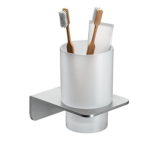 WEISSENSTEIN Zahnputzbecherhalter ohne Bohren Silber günstig online kaufen