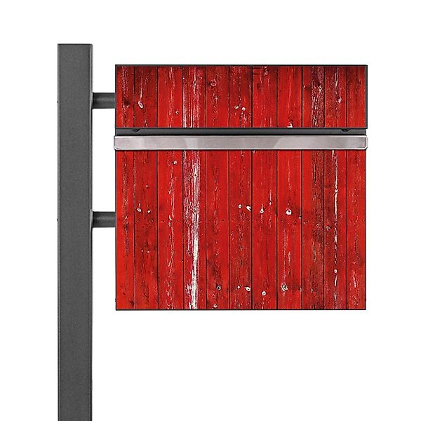Banjado Standbriefkasten Anthrazit 45x120x16.5cm Groß Inkl. Montagematerial günstig online kaufen