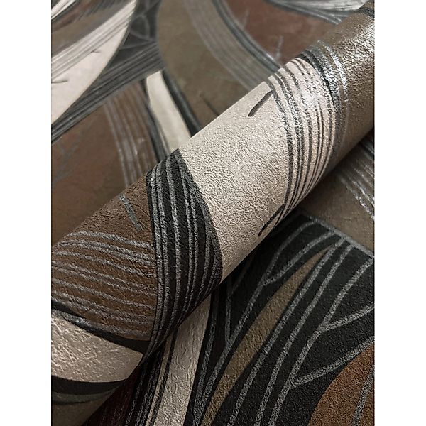 Newroom Vliestapete Gorana Brown Blätter Modern FSC® günstig online kaufen