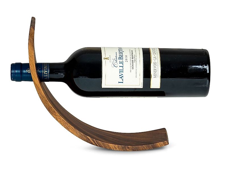 Levandeo® Weinflaschenhalter, Weinflaschenhalter Holz Akazie 28x7,5cm Flasc günstig online kaufen