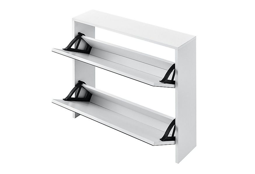 en.casa Schuhkipper, »Lund« mit 2 verspiegelten Klappen Weiß günstig online kaufen