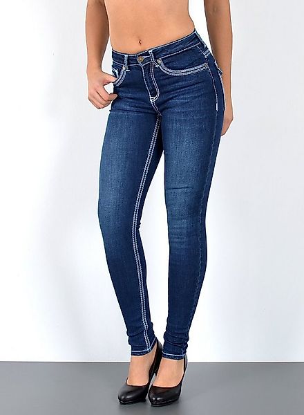 ESRA Skinny-fit-Jeans Jeans Damen Skinny Hose High Waist Jeanshose dicke Na günstig online kaufen