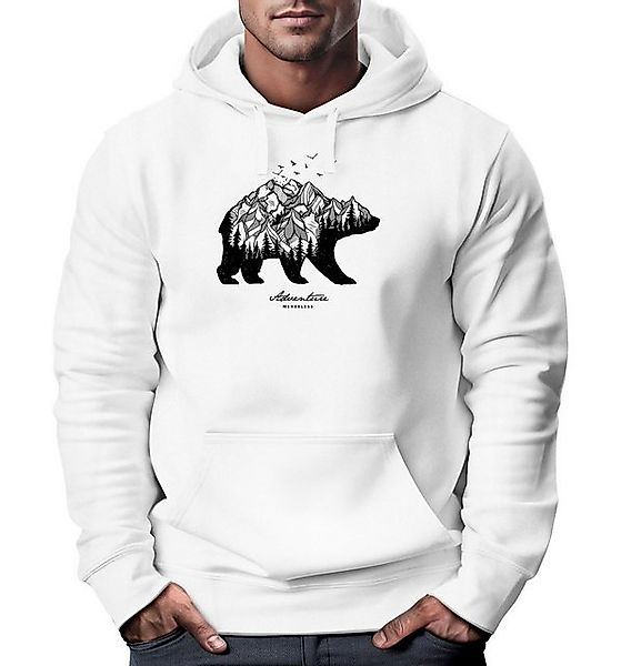 Hoodie Hoodie Herren Bär Abenteuer Berge Wald Bear Mountains Adventure Kapu günstig online kaufen